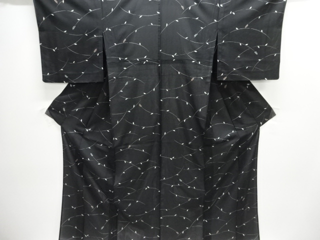 JAPANESE KIMONO / KOMON FOR SUMMER / BRANCH LEAVES